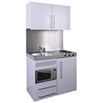 1000mm Eyeline Silver Mini Kitchen with Wall Cupboards